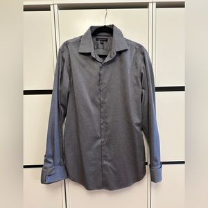 Banana republic non iron slim fit metallic weave French cuffs excellent cond